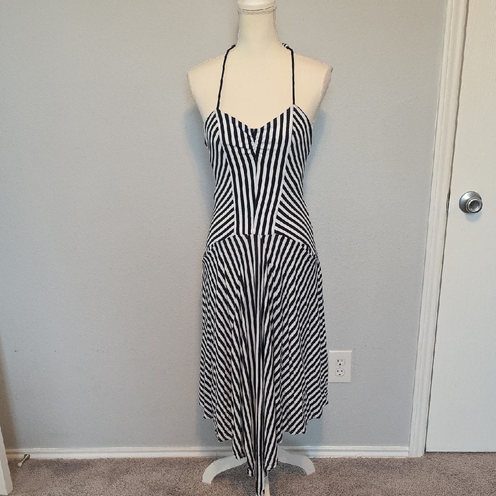 Joseph Ribkoff Navy and White Sundress